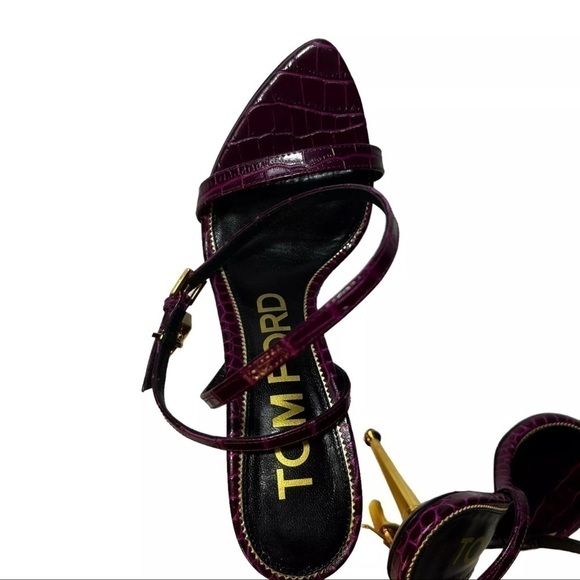 Tom Ford Burgundy and Gold Heels - Picture 11 of 16